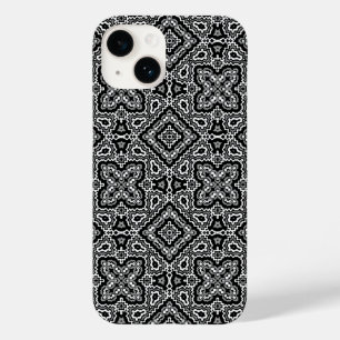 zwart-wit geometrisch etnisch ornament Case-Mate iPhone 14 hoesje