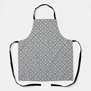 Zwart-wit geometrisch etnisch ornament schort