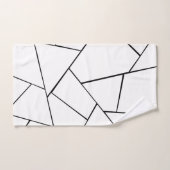 Zwart wit geometrisch glam #1 #geo #decor bad handdoek (Handdoek)