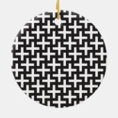 Zwart-wit geometrisch keramisch ornament (Achterkant)