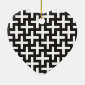 Zwart-wit geometrisch keramisch ornament (Achterkant)