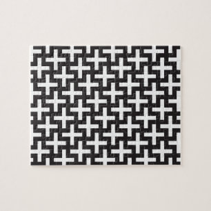 Zwart-wit geometrisch legpuzzel