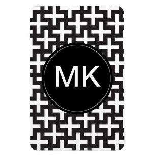 Zwart-wit geometrisch magneet