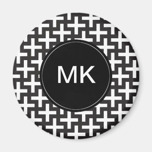 Zwart-wit geometrisch magneet