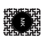 Zwart-wit geometrisch magneet (Horizontaal)