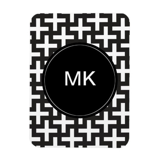 Zwart-wit geometrisch magneet (Verticaal)