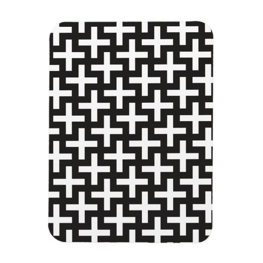 Zwart-wit geometrisch magneet (Verticaal)