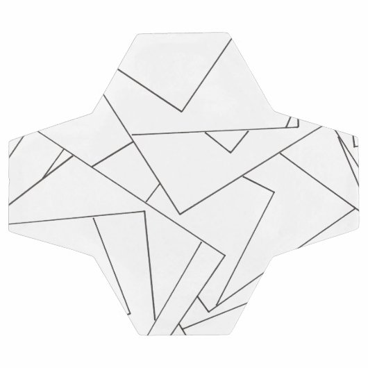 Zwart-wit geometrisch-modern minimalistisch voetbal (Enkel)