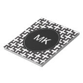 Zwart-wit geometrisch notitieblok (Gedraaid)