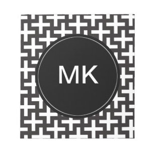 Zwart-wit geometrisch notitieblok