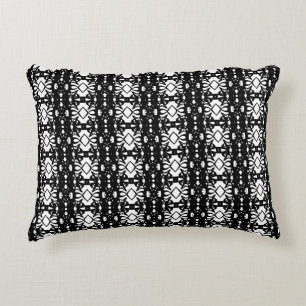 Zwart-wit geometrisch patroon accentkussen accent kussen