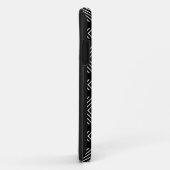 Zwart-wit geometrisch patroon Ama Case-Mate iPhone Case (Achterkant/rechts)