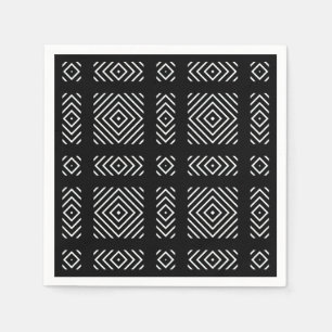 Zwart-wit geometrisch patroon Ama Servet