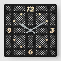 Zwart-wit geometrisch patroon Ama