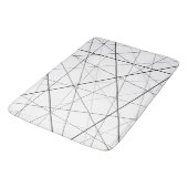 Zwart-wit geometrisch patroon badmat (Gekanteld)