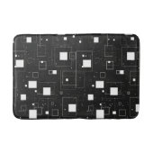Zwart-wit geometrisch patroon badmat (Voorkant)
