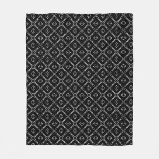 Zwart-wit geometrisch patroon fleece deken
