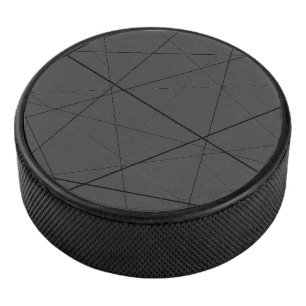 Zwart-wit geometrisch patroon hockey puck