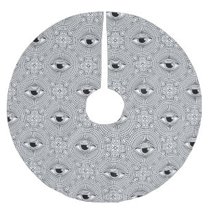 Zwart/wit geometrisch patroon kerstboom rok