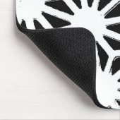 Zwart-wit geometrisch patroon muismat (Hoek)