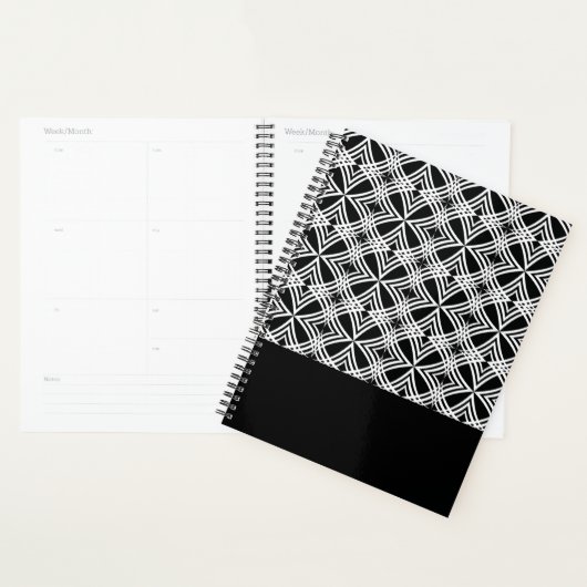 Zwart-wit geometrisch patroon planner (Display)