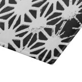 Zwart-wit geometrisch patroon snijplank (Hoek)