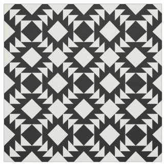 Zwart-wit geometrisch patroon stof