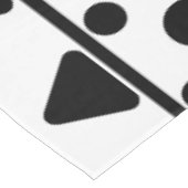 Zwart wit geometrisch patroon tafelkleed (Gekanteld)