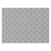 Zwart wit geometrisch patroon tafelkleed (Voorkant (Horizontaal))