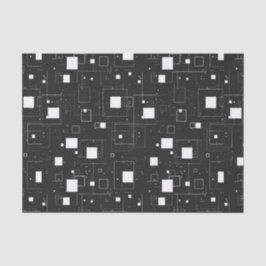 Zwart-wit geometrisch patroon tissuepapier