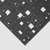 Zwart-wit geometrisch patroon tissuepapier (Detail)