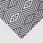 Zwart-wit geometrisch patroon tissuepapier (Detail)