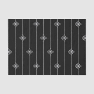 Zwart wit geometrisch patroon tissuepapier
