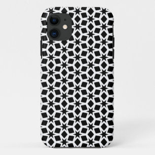 Zwart-wit geometrisch Star-patroon iPhone 11 Hoesje