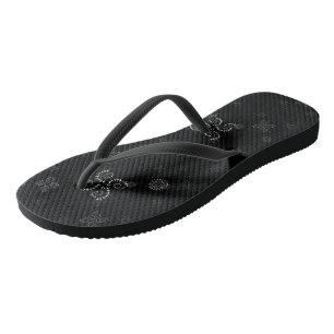 Zwart-wit geometrisch teenslippers