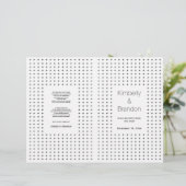 Zwart, wit geometrisch trouwvouwprogramma (Staand voorkant)