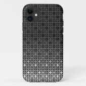 Zwart-wit geometrisch verloop Case-Mate iPhone case (Achterkant)