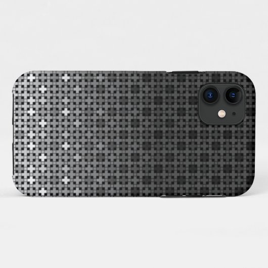 Zwart-wit geometrisch verloop Case-Mate iPhone case (Achterkant (horizontaal))