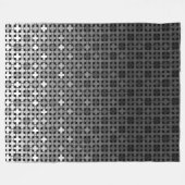 Zwart-wit geometrisch verloop fleece deken (Voorkant (Horizontaal))