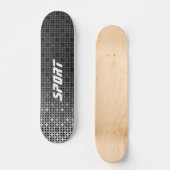 Zwart-wit geometrisch verloop skateboard (Voorkant)