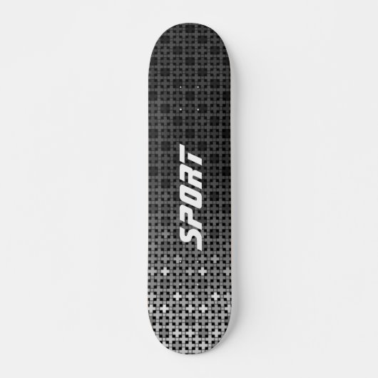Zwart-wit geometrisch verloop skateboard (Voorkant)