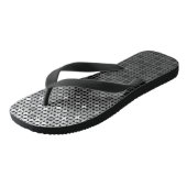 Zwart-wit geometrisch verloop teenslippers (Schuin)