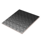 Zwart-wit geometrisch verloop tegeltje (Zijkant)