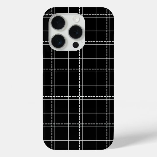 Zwart-wit Geometrisch vinkpatroon Case-Mate iPhone Case (Achterkant)