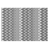 Zwart-wit geometrisch zigzagpatroon tafelkleed (Voorkant (Horizontaal))