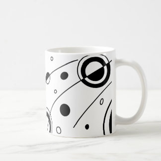 Zwart-wit geometrische abstracte kunst  koffiemok