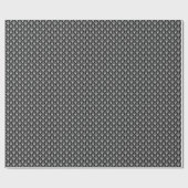 Zwart-wit geometrische art deco print cadeaupapier (Vlak)