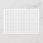 Zwart wit geometrische bruiloft details insert kaa informatiekaartje (Achterkant)