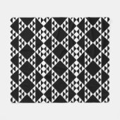 Zwart & Wit Geometrische Driehoek Patroon Fleece (Voorkant (Horizontaal))