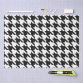 Zwart-wit geometrische Houndstooth Decoupage Tissuepapier (Craft)